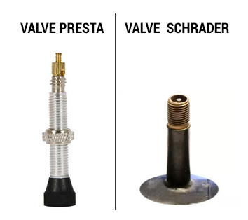 Valves de chambre à air vélo : Presta ou Schrader - CYCLES ET SPORTS