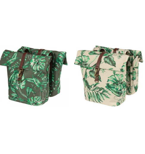 BASIL EVER GREEN Double Pannier Bike Bag 28-32 L