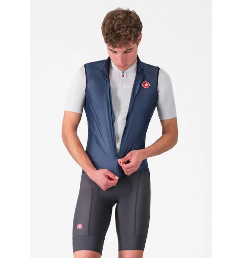 CASTELLI Aria cycling windproof vest - Belgian blue