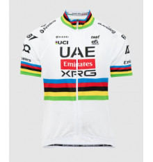 UAE TEAM EMIRATES maillot vélo enfant manches courtes Replica Champion du Monde  2025 
