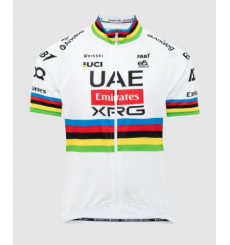 UAE TEAM EMIRATES maillot vélo enfant manches courtes Replica Champion du Monde  2025 