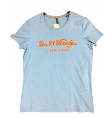 ALPE D'HUEZ blue orange 21 Virages woman t-shirt - 2025