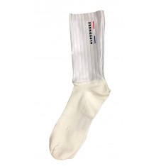 ALPE D'HUEZ chaussettes vélo hautes aero blanches 17 cm 2025