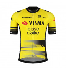 TEAM VISMA-LEASE A BIKE maillot vélo manches courtes enfant Delux jaune 2025 