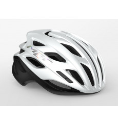 MET casque velo route Estro MIPS Blanc holographique brillant