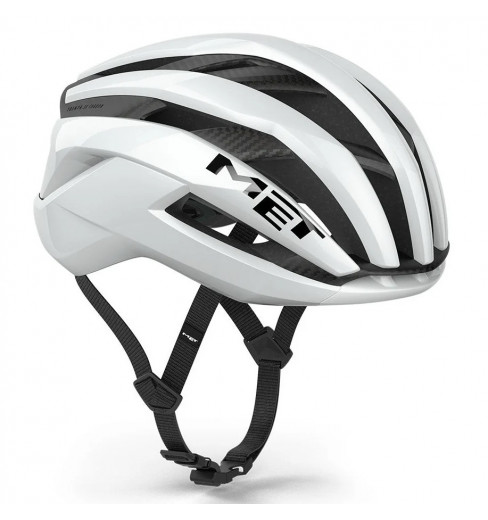 MET Trenta 3K Carbon MIPS road cycling helmet - Bright white