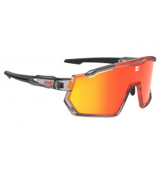 AZR lunettes velo PRO Race RX - Cristal noire vernie / noire / écran rouge multicouche