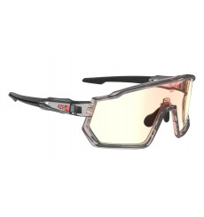 AZR lunettes velo photochromiques Kromic PRO Race RX - Crystal noire vernie / noire / écran kromic irisé rouge multicouche 