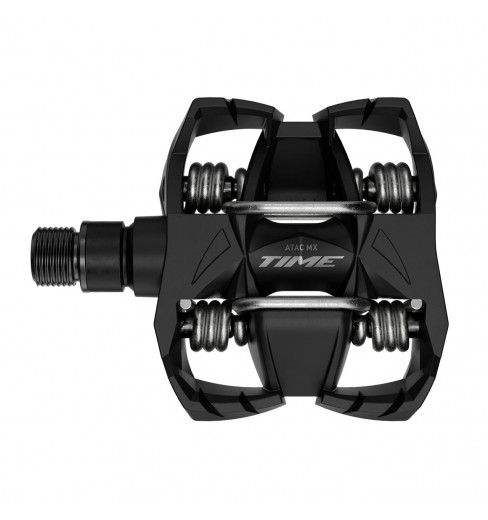 TIME MX Black MTB bike pedals with ATAC 13°/17° B1 cleats