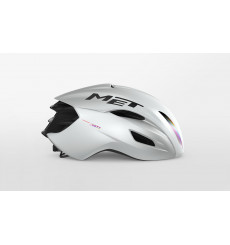 MET casque v&eacute;lo route Manta Mips Hyper blanc holographique