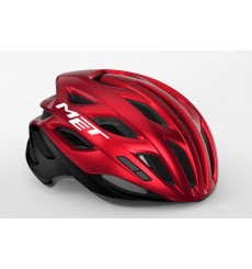 MET casque velo route Estro MIPS Rouge noir metalise