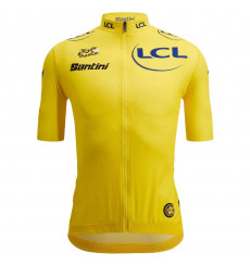 SANTINI maillot v&eacute;lo manches courtes Tour de France Replica  Leader - Jaune 2025