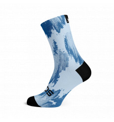 SOX FOOTWEAR Chaussettes v&eacute;lo Crew Blue Gravel