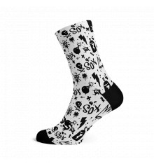 SOX FOOTWEAR Chaussettes vélo Crew Doodle White