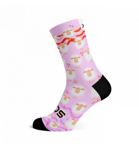 SOX FOOTWEAR Chaussettes v&eacute;lo Crew Pink Sheap