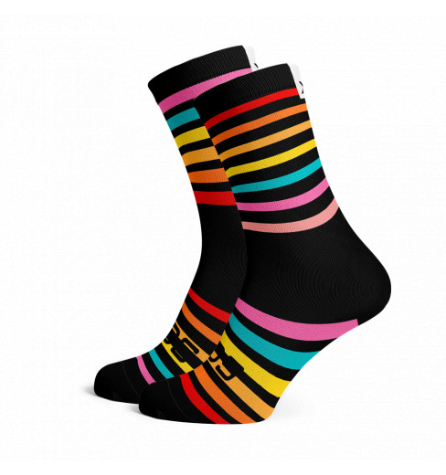 SOX FOOTWEAR Chaussettes v&eacute;lo Crew Rainbow
