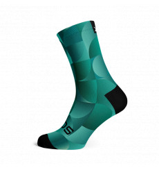 SOX FOOTWEAR Solid Teal Crew Cycling Socks