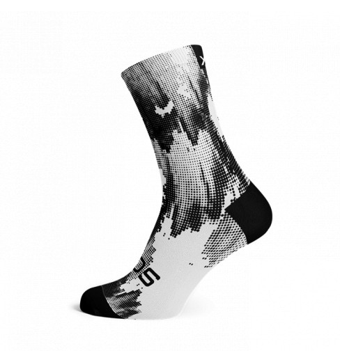 SOX FOOTWEAR Chaussettes v&eacute;lo Crew White Gravel