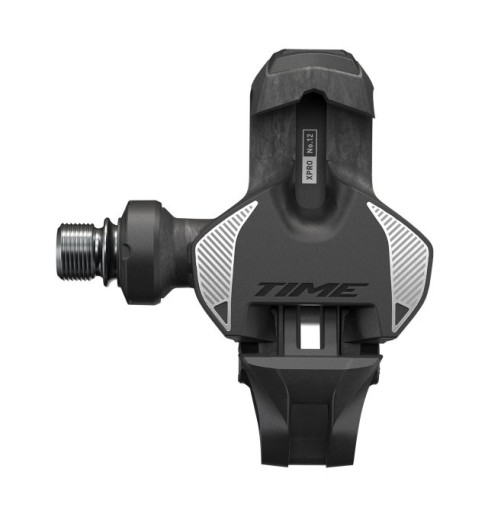 TIME XPRO 12 Road Pedals &ndash; Titanium Axle - 53 mm Q-Factor - Carbon/Silver + ICLIC 5&deg; Cleats