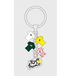 TOUR DE FRANCE porte-cl&eacute; Tour de France &ndash; Collection 4 Maillots Iconiques