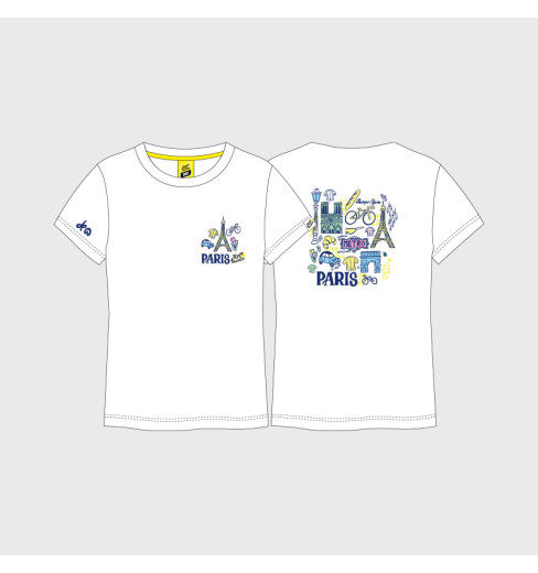 TOUR DE FRANCE t-shirt - White Mixed Print Unisex