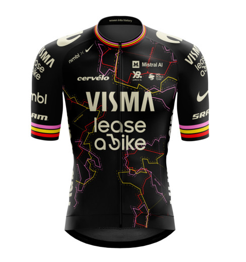 TEAM VISMA-LEASE A BIKE maillot v&eacute;lo manches courtes Replica Giro Trilogy 2026