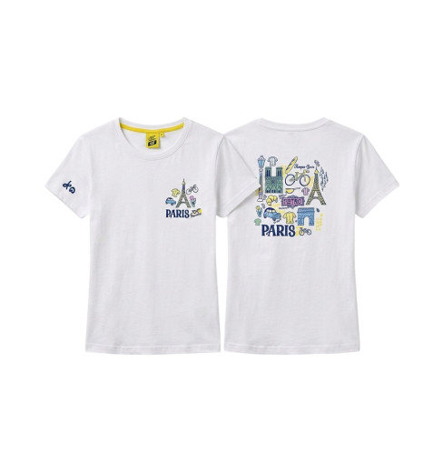 TOUR DE FRANCE t-shirt M&eacute;li-M&eacute;lo Blanc Mixte