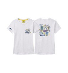 TOUR DE FRANCE t-shirt - White Mixed Print Unisex