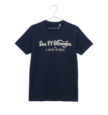 ALPE D'HUEZ  t-shirt adulte 21 Virages bleu marine