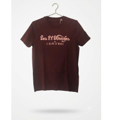 ALPE D'HUEZ  t-shirt adulte 21 Virages bordeau