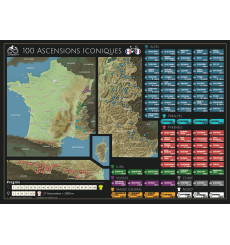 Climbfinity Scratch-Off map - Cyclist France 100 Iconic climbs A2