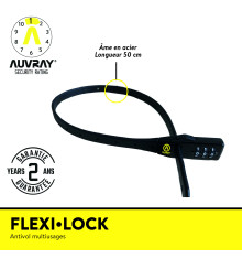 AUVRAY antivol FlexiLock câble long 50 cm 