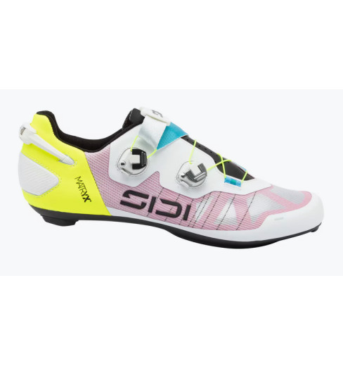 Sidi chaussures de cyclisme route Wire 3 Blanc jaune fluo