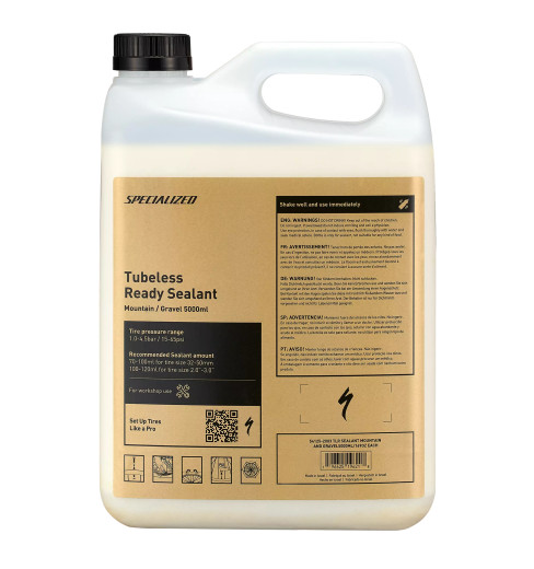 SPECIALIZED liquide d&rsquo;&eacute;tanch&eacute;it&eacute; TLR Sealant Mountain & Gravel - 5 L