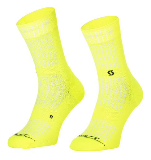 SCOTT Performance Crew cycling socks- Safety yellow