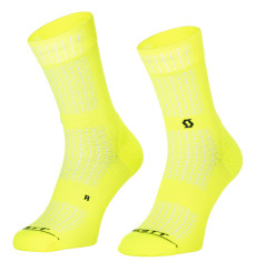 SCOTT chaussettes v&eacute;lo Performance Crew - Jaune s&eacute;curit&eacute;