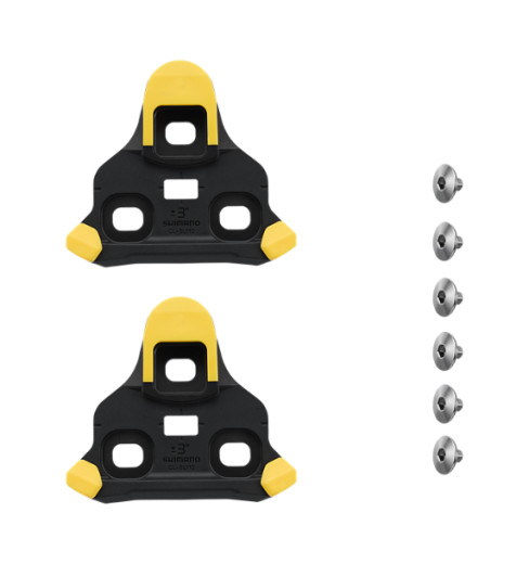 SHIMANO paire de cales SPD-SLR CL-SL110 6&deg; avec &eacute;crou - Jaune