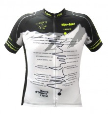 ALPE D'HUEZ Winner black yellow fluo short sleeves jersey 2017