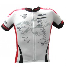 ALPE D'HUEZ maillot manches courtes Marmotte blanc rouge 2017