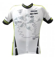 ALPE D'HUEZ maillot manches courtes Marmotte blanc vert 2017