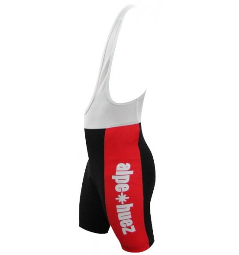 ALPE D'HUEZ white red junior cycling bibshorts 2017