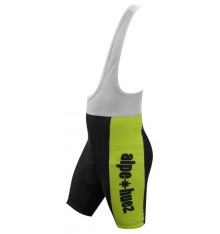 ALPE D'HUEZ white green junior cycling bibshorts 2017