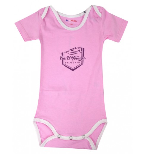 ALPE D'HUE pink baby bodysuit 2018