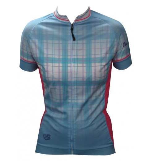 ALPE D'HUEZ checkered women's short sleeves jersey 2018