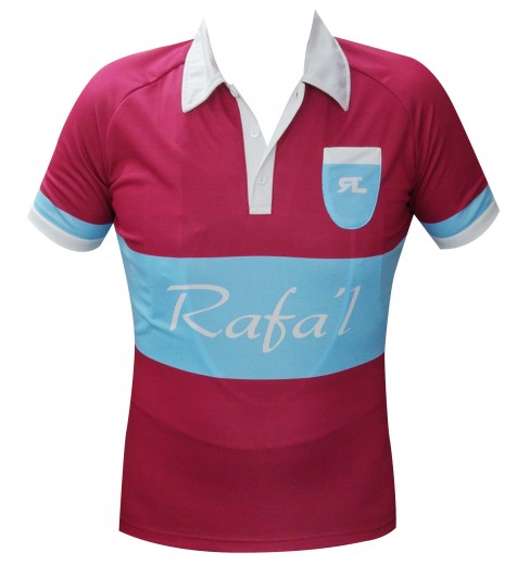 RAFA'L Vintage burgundy light blue short sleeve jersey 2018