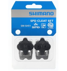 Paire de cales VTT Shimano SM-SH51 SPD lateral noir + plaque