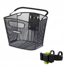 BASIL Bold Front Klickfix bike basket With Klickfix Handlebar holder