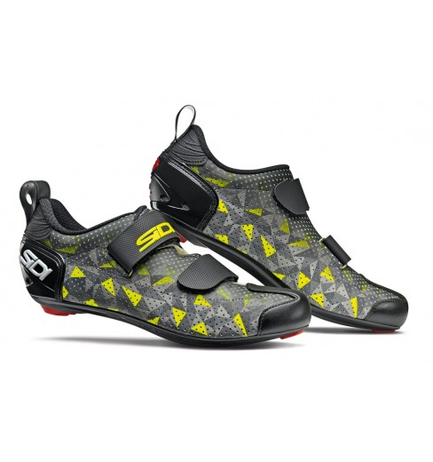 Chaussures vélo route triathlon SIDI T5 Air Carbon gris / jaune 2020 CYCLES  ET SPORTS