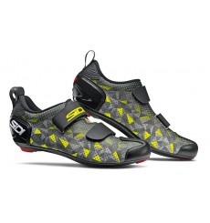 SIDI men's T5 Carbon Air grey / yellow fluo Triathlon shoes