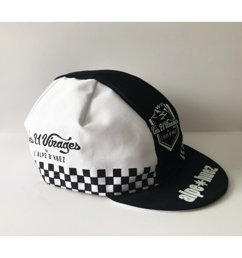 ALPE D'HUEZ checkerboard black/white summer cap